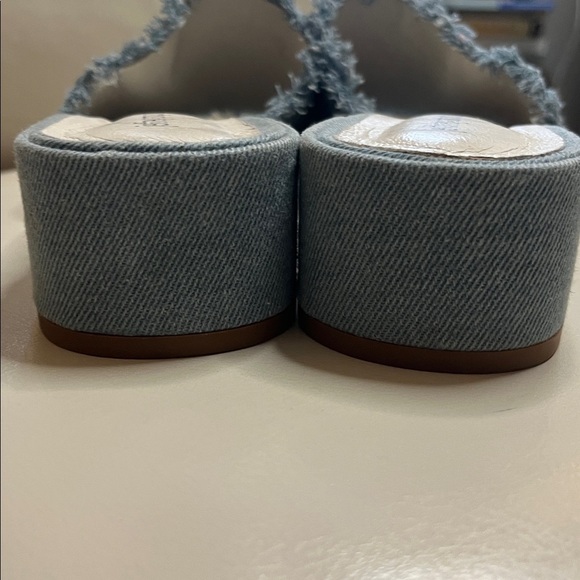 Anthropologie Jeffery Campbell Denim Slides Size 9 - Picture 6 of 12